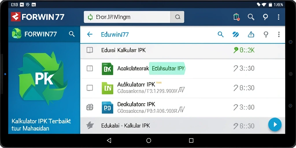 Antarmuka aplikasi FORWIN77 untuk Kalkulator IPK yang sederhana dan fungsional.
