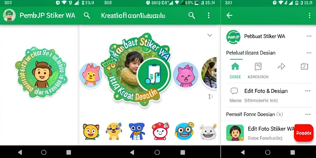 Antarmuka pengguna HARAPJP yang intuitif dan penuh warna untuk membuat stiker WA.