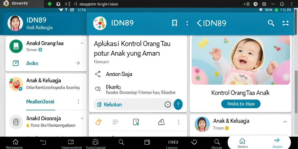 Tampilan antarmuka IDN89 untuk kontrol orang tua yang user-friendly.