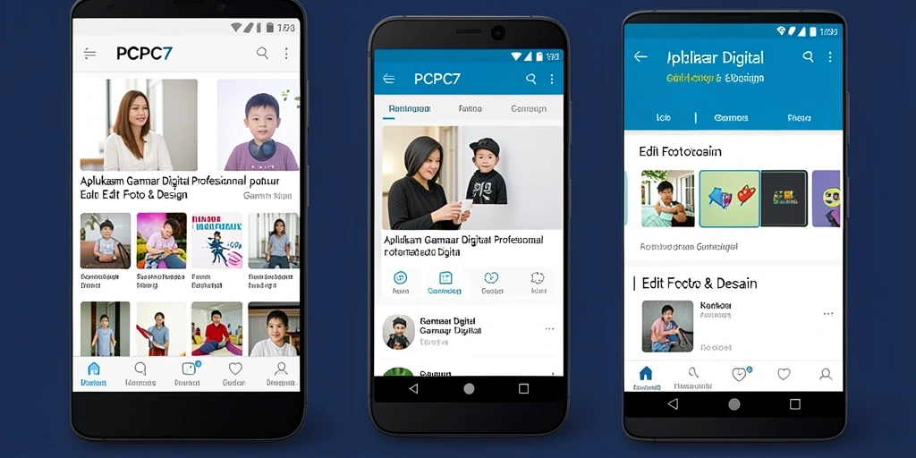 Tampilan antarmuka PCPC7 yang sederhana dan menarik untuk editing gambar.