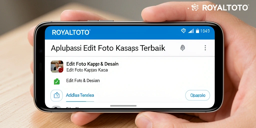Antarmuka pengguna ROYALTOTO untuk Edit Foto Kertas Kaca.