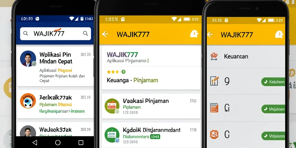 Antarmuka aplikasi WAJIK777 yang intuitif dan mudah digunakan.